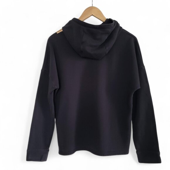 Under Armour Cowl Neck Hoodie Women's Metallic Rose Gold Pullover Spell Out M - Picture 2 of 8